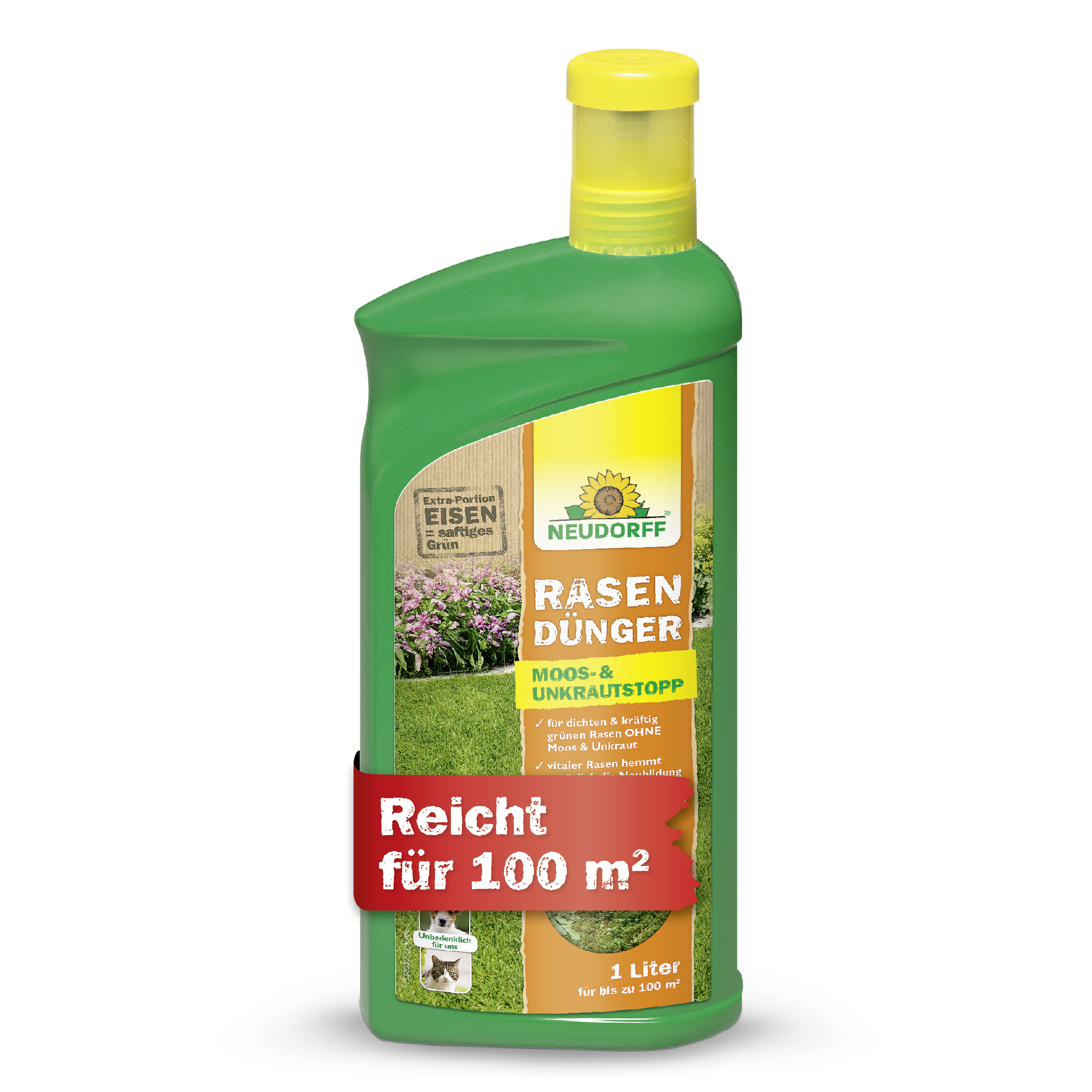 RasenDünger Moos- & UnkrautStopp flüssig – Neudorff Shop
