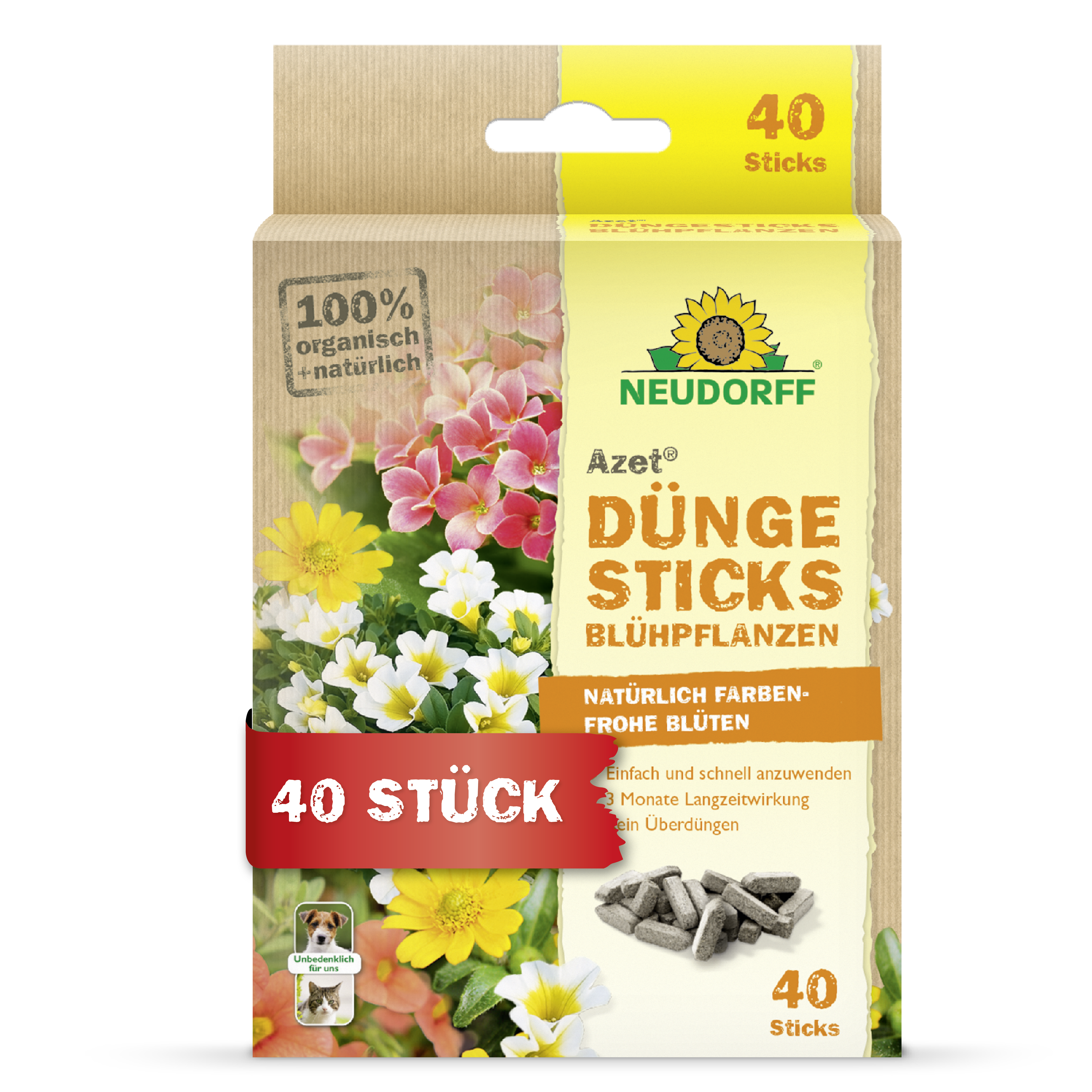 Azet Düngesticks für Blühpflanzen – Neudorff Shop