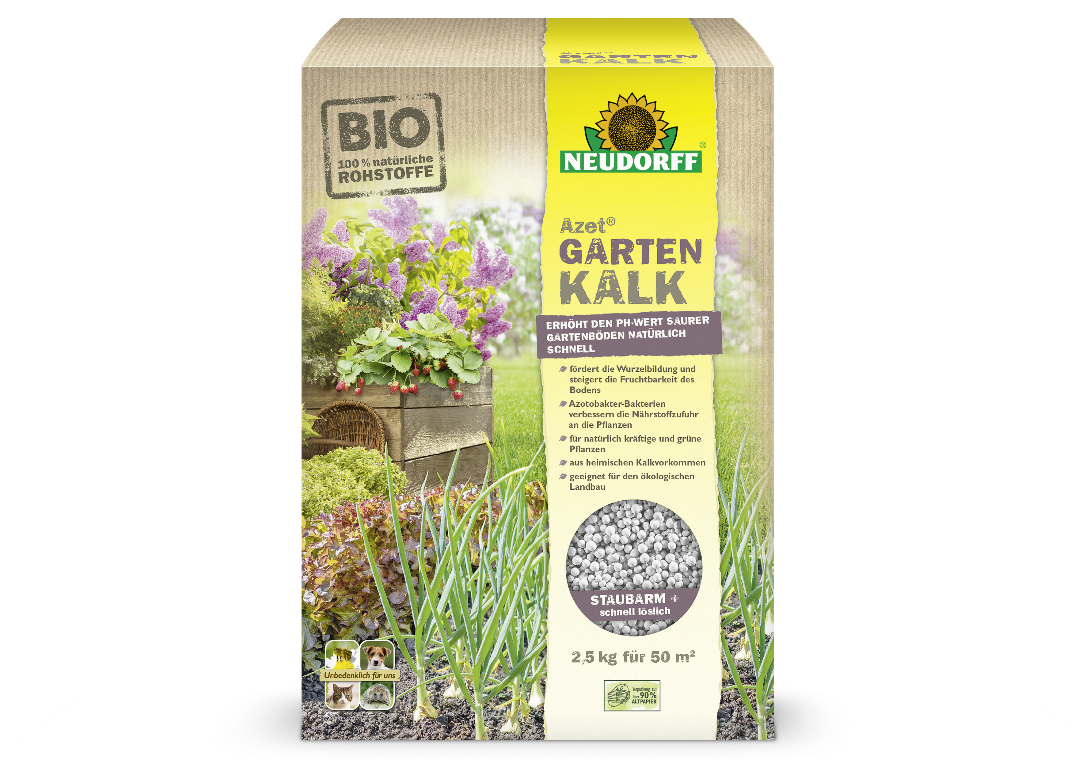 Azet GartenKalk – natürlicher Bodenverbesserer gegen saure Gartenböden –  Neudorff Shop