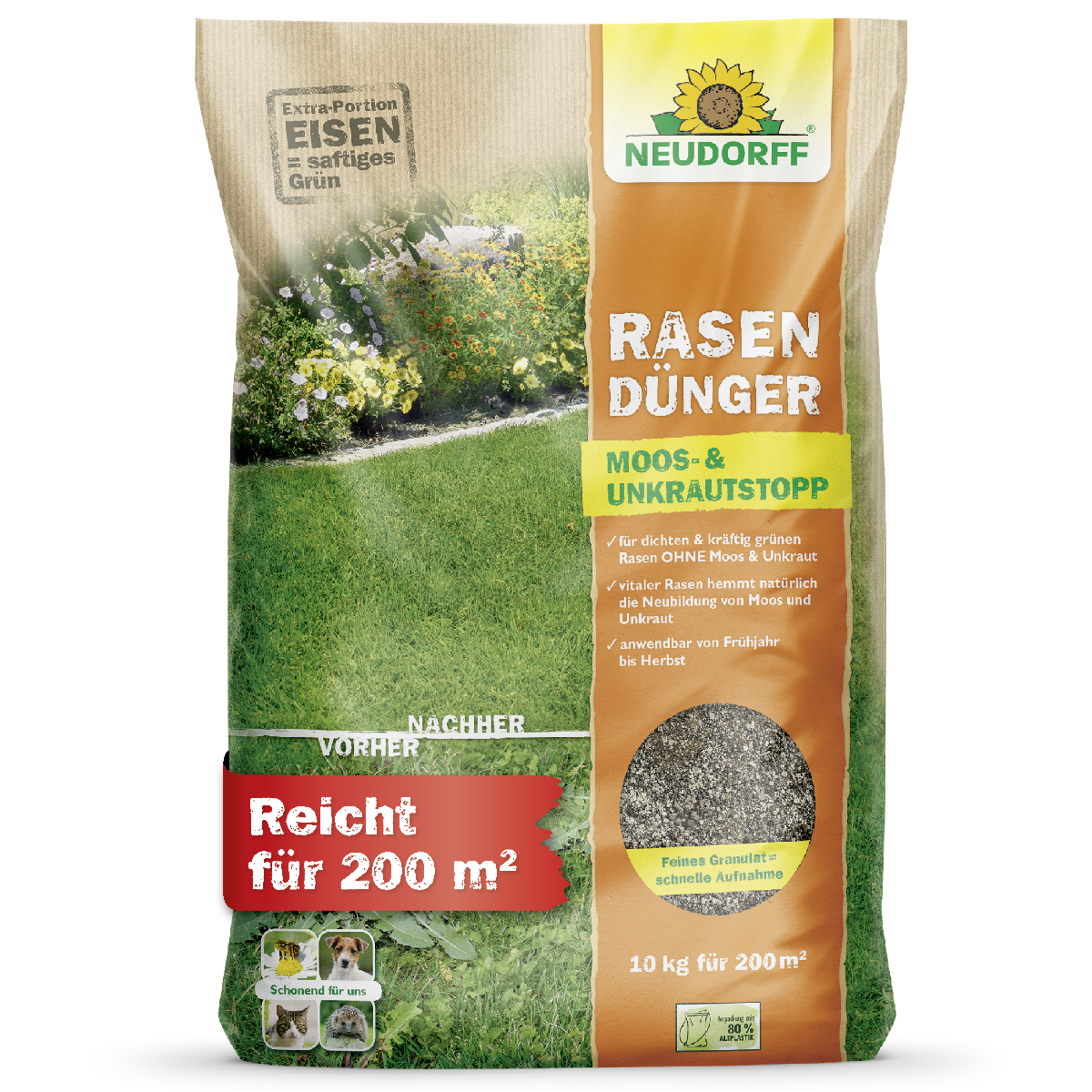 anti moos dünger Neudorff Rasendünger Moos- & UnkrautStopp – Rasen nachhaltig düngen –  Neudorff Shop