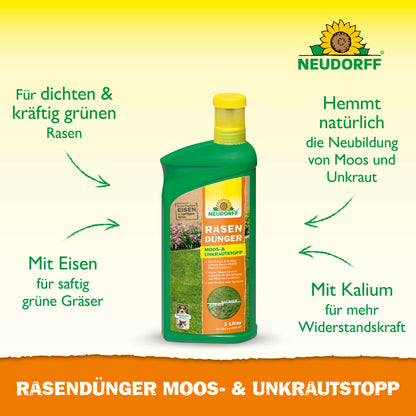 RasenDünger Moos- & UnkrautStopp flüssig