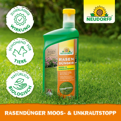 RasenDünger Moos- & UnkrautStopp flüssig