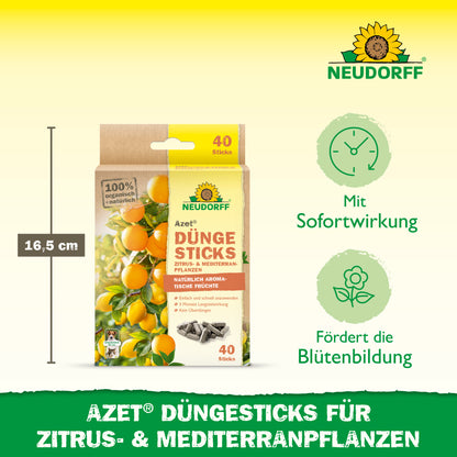 Azet Düngesticks für Zitrus- & Mediterranpflanzen