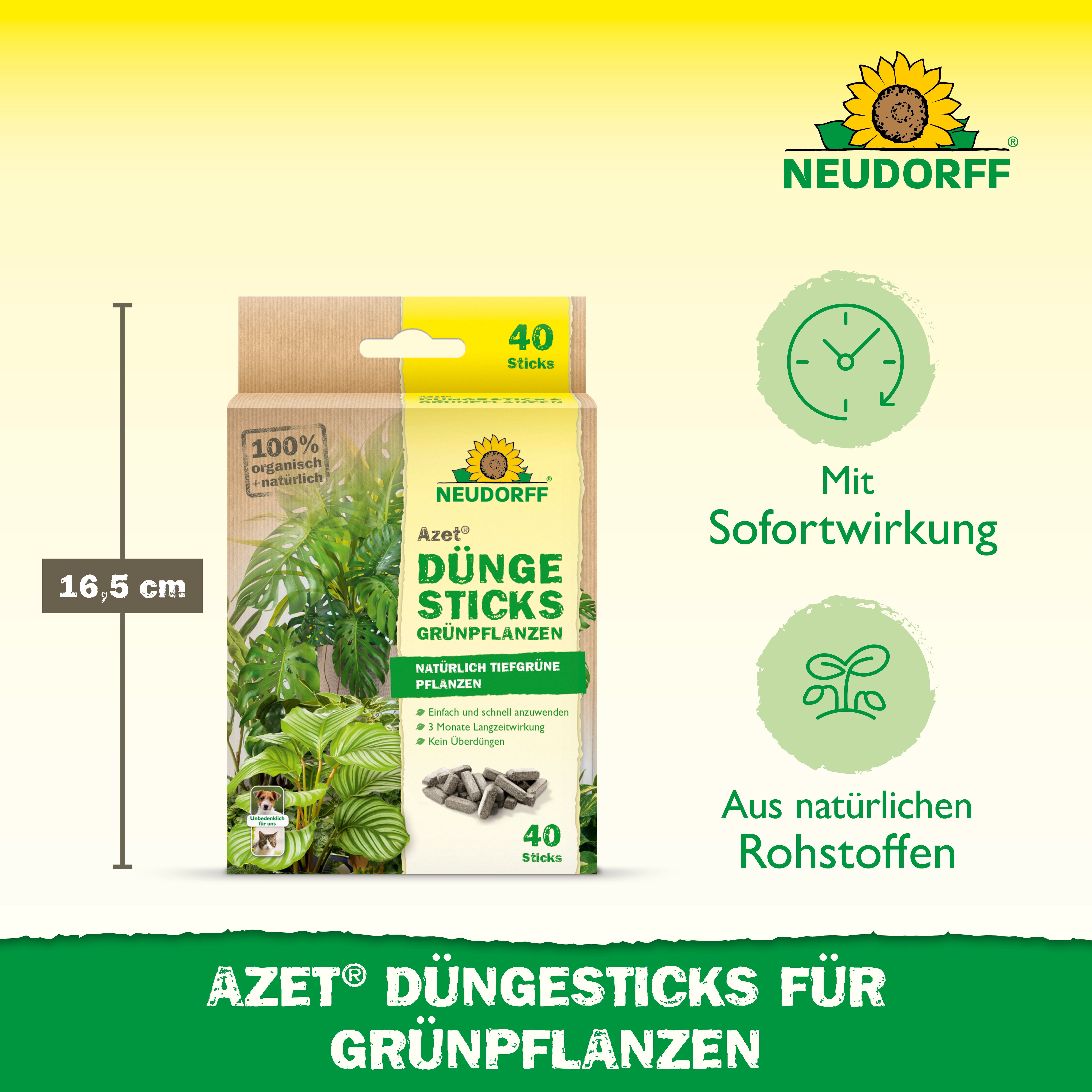 Azet Düngesticks für Grünpflanzen – Neudorff Shop