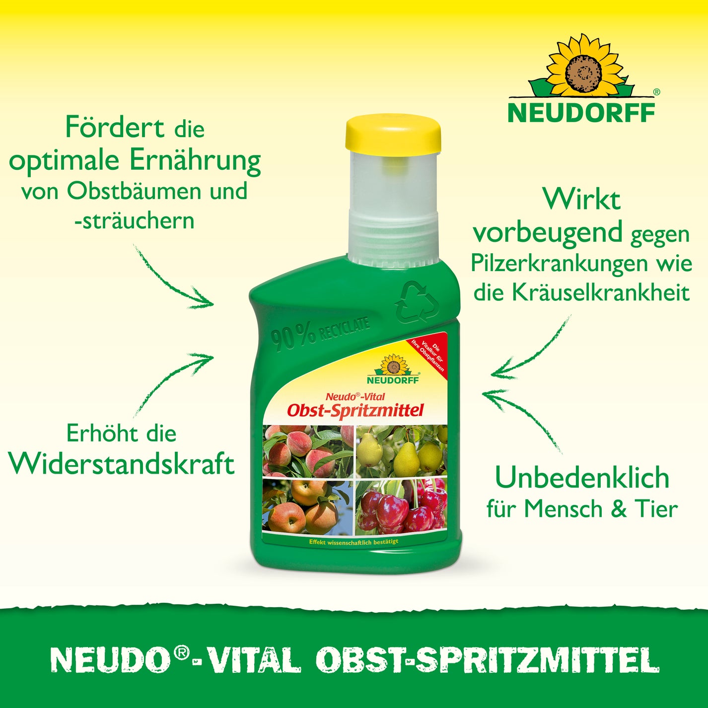 Neudorff NeudoVital ObstSpritzmittel Stärkt Obstbäume & Sträucher
