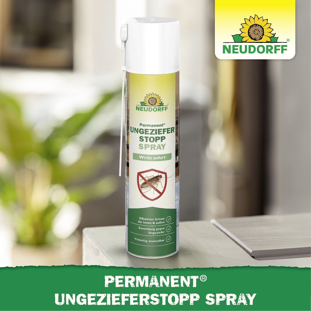 UngezieferStopp Spray gegen Silberfische, Ameisen & Fliegen