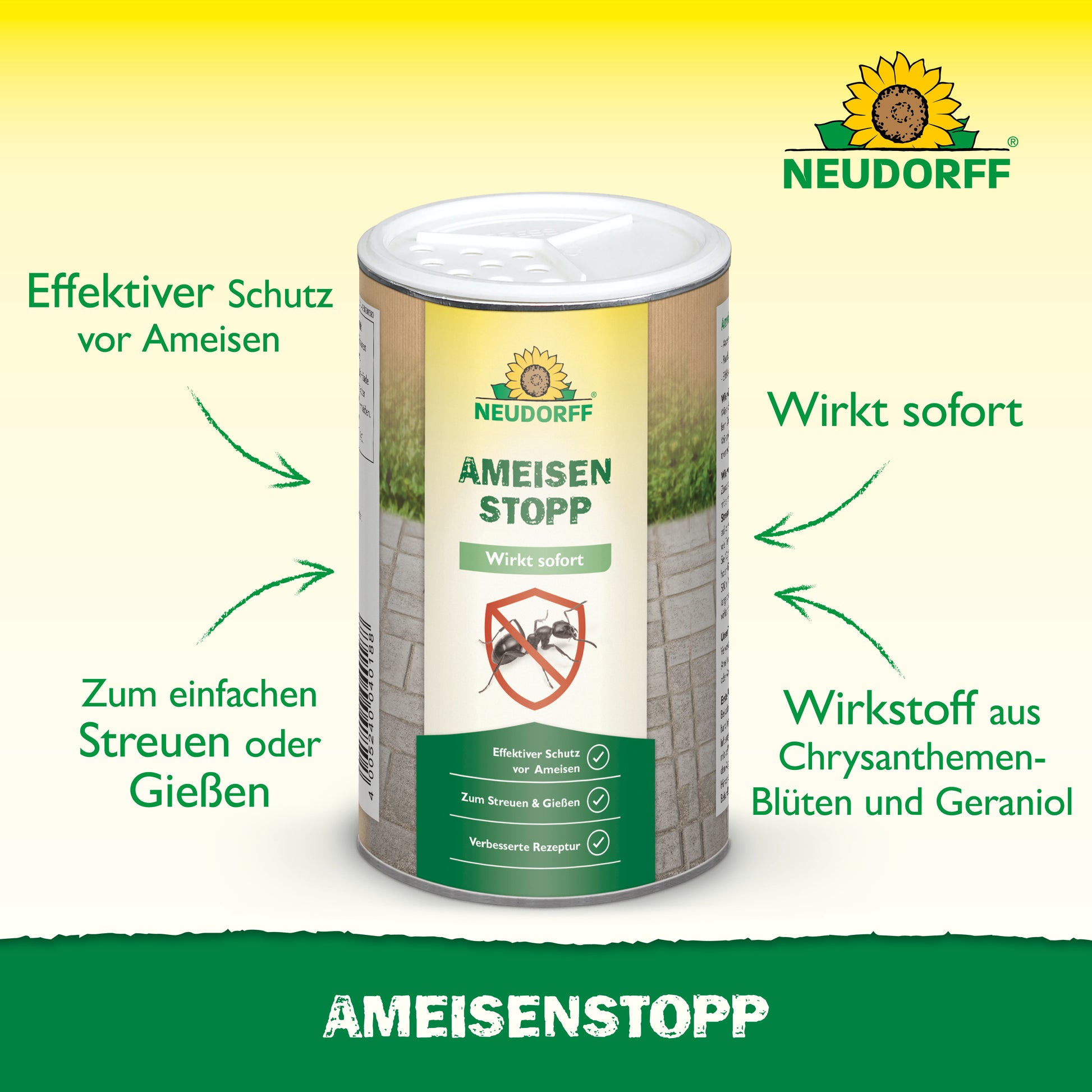 Effektiver Schutz vor Ameisen mit AmeisenStopp von Neudorff