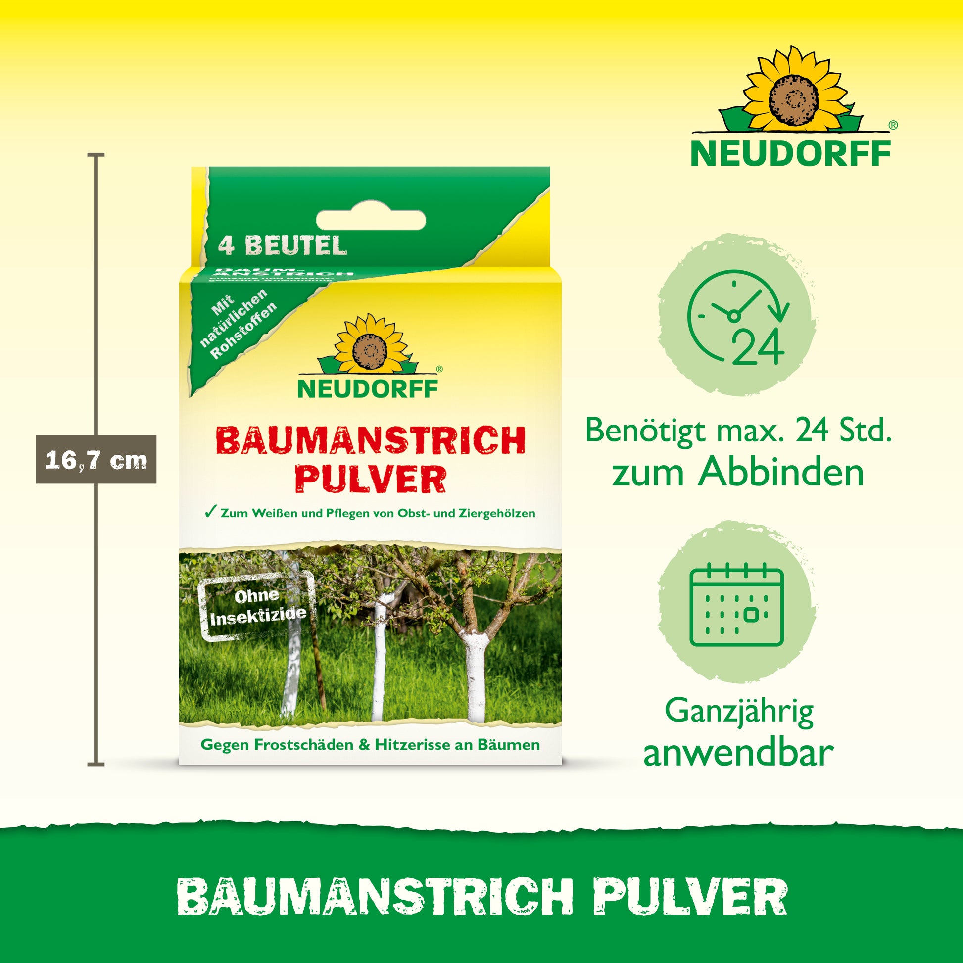 Neudorff Baumanstrich Pulver zum Weißen und Pflegen von Obstbäumen und Beerensträuchern
