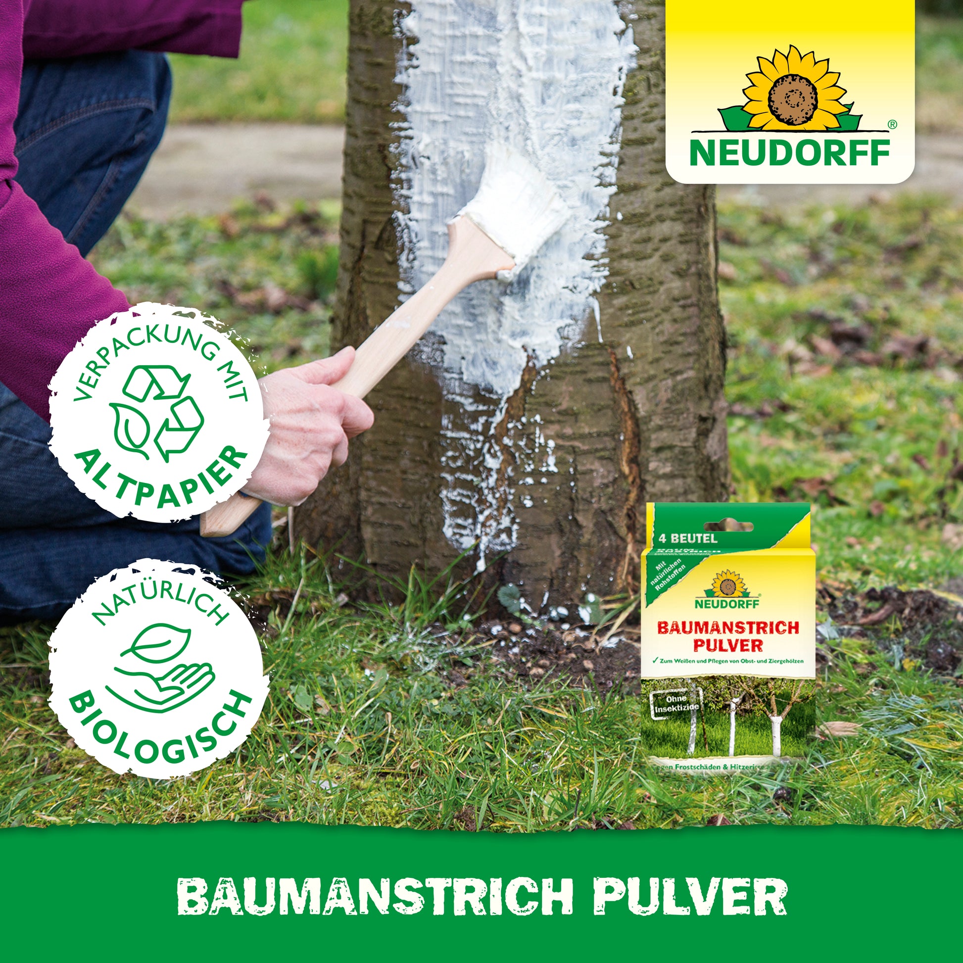 Neudorff Baumanstrich Pulver mit Spurenelementen zum Streichen, die für eine verbesserte Nährstoffversorgung sorgen