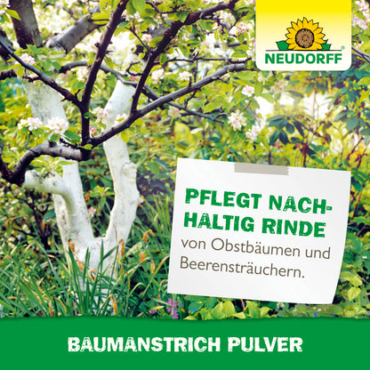 Neudorff Baumanstrich Pulver pflegt nachhaltig die Rinde von Obstbäumen und Beeerensträuchern