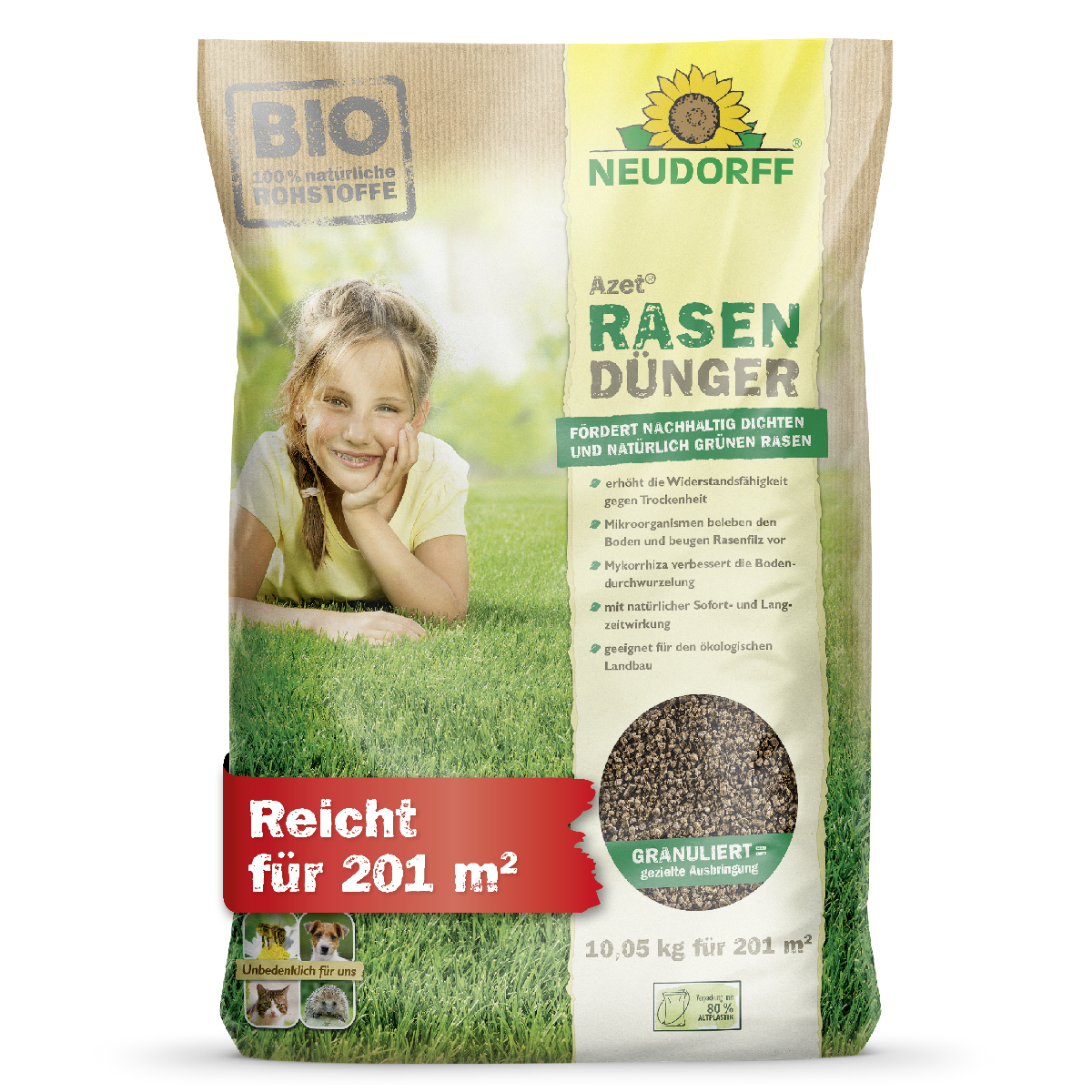 Azet Rasendünger von Neudorff – Organisch für gesunden, satten Rasen –  Neudorff Shop